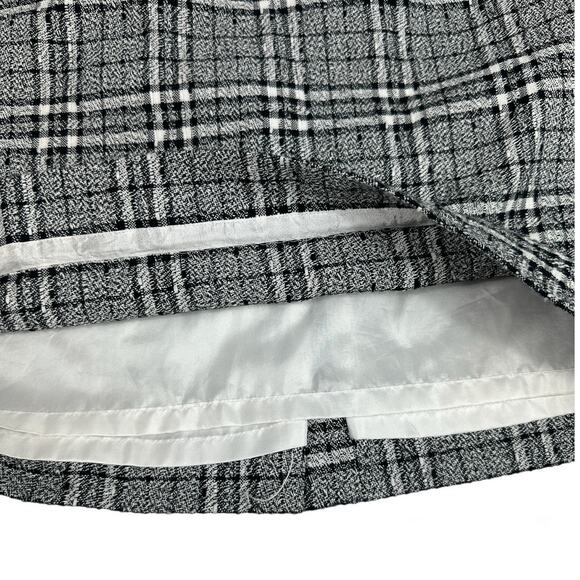 Pendleton Black & White Plaid Mini Pencil Skirt 100% Cotton - Picture 2 of 8